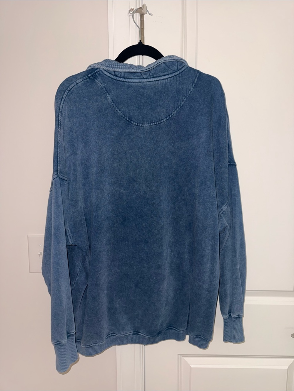 aerie Washed Blue Pullover Turtleneck Sweatshirt - Picture 2 of 3